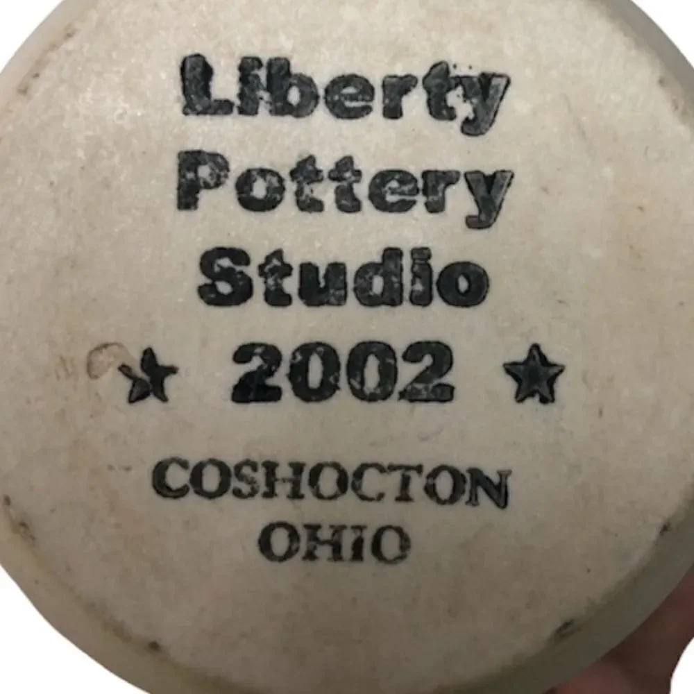 Vintage Ceramic Ohio USA Flag 1803-2003 Coshocton Ohio Cork Hand Soap Di…